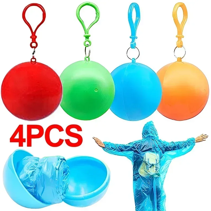 Emergency Poncho Rain - Colorful Mini Portable Raincoat Ball Thickened