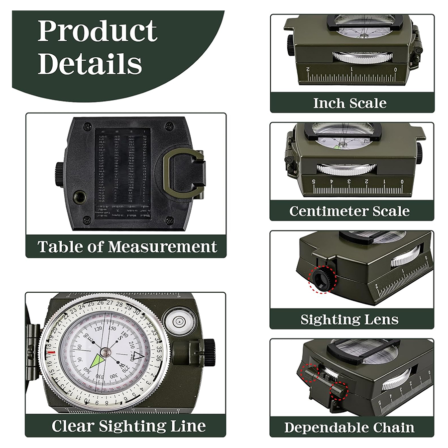Tactical Survival Compass - Wa – Compass Lensatic Bewertung und Preis