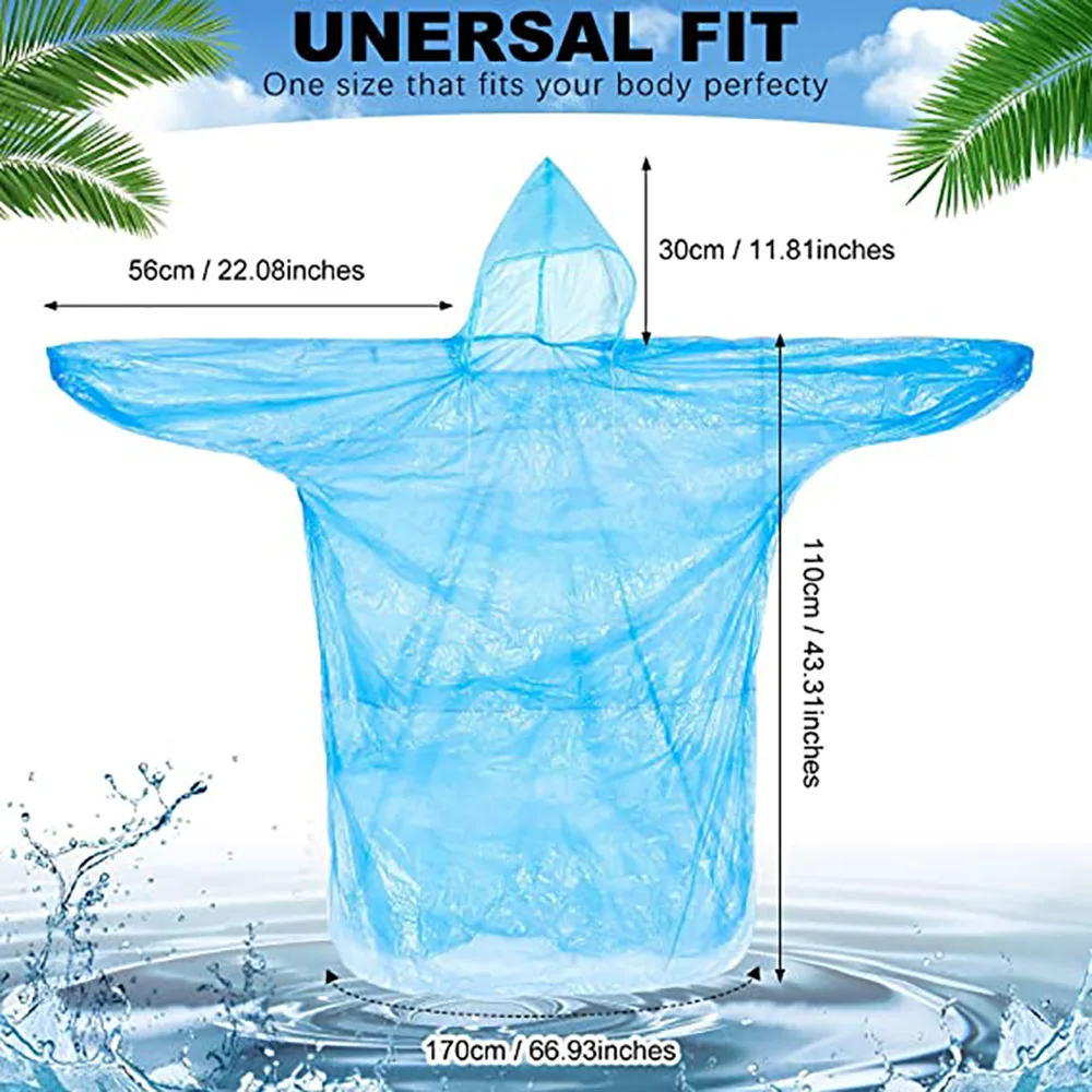 1 Pieces Rain Ponchos Adults D – Emergency Poncho Rain Bewertung und Preis