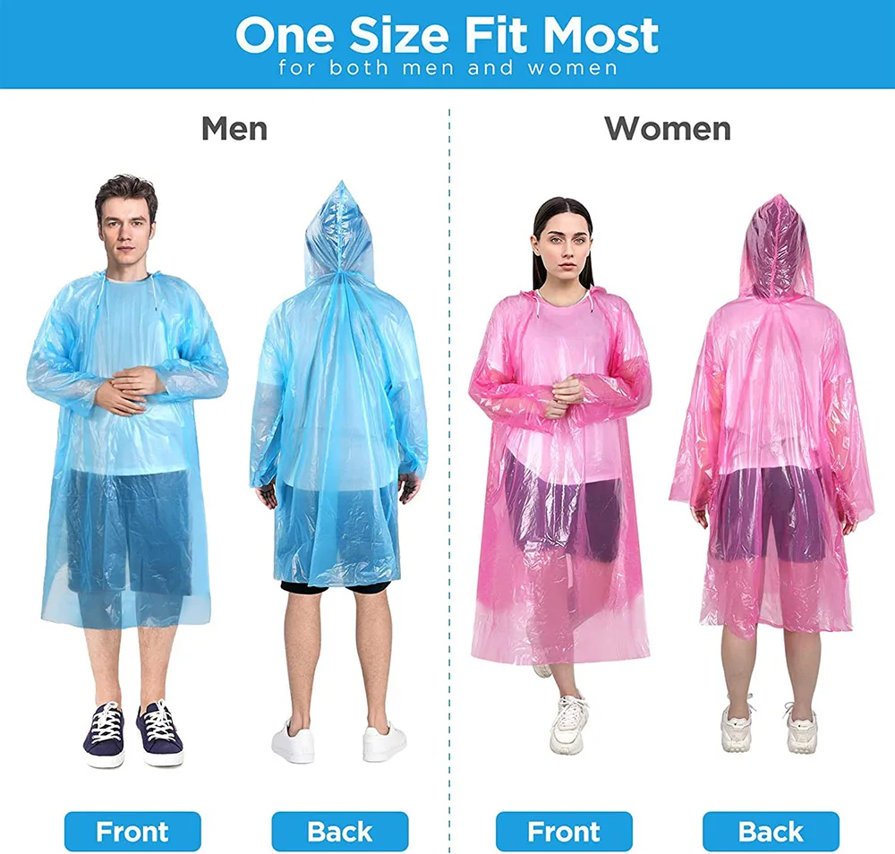 1 Pieces Rain Ponchos Adults D – Emergency Poncho Rain Bewertung und Preis