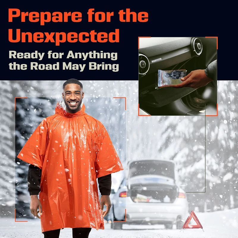 Aluminum Coated Hooded Emergen – Emergency Poncho Rain Bewertung und Preis