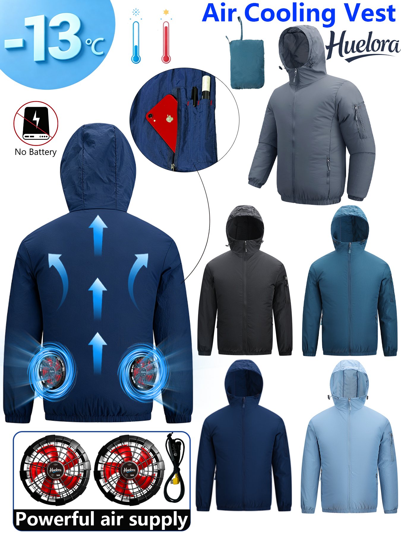 Men's Hooded USB Cooling Jacke – Fishing Kit Compact Bewertung und Preis