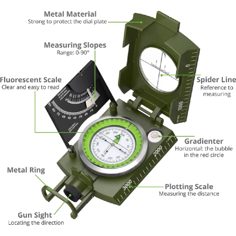 Mulitifunctional High Precisio – Compass Lensatic Bewertung und Preis