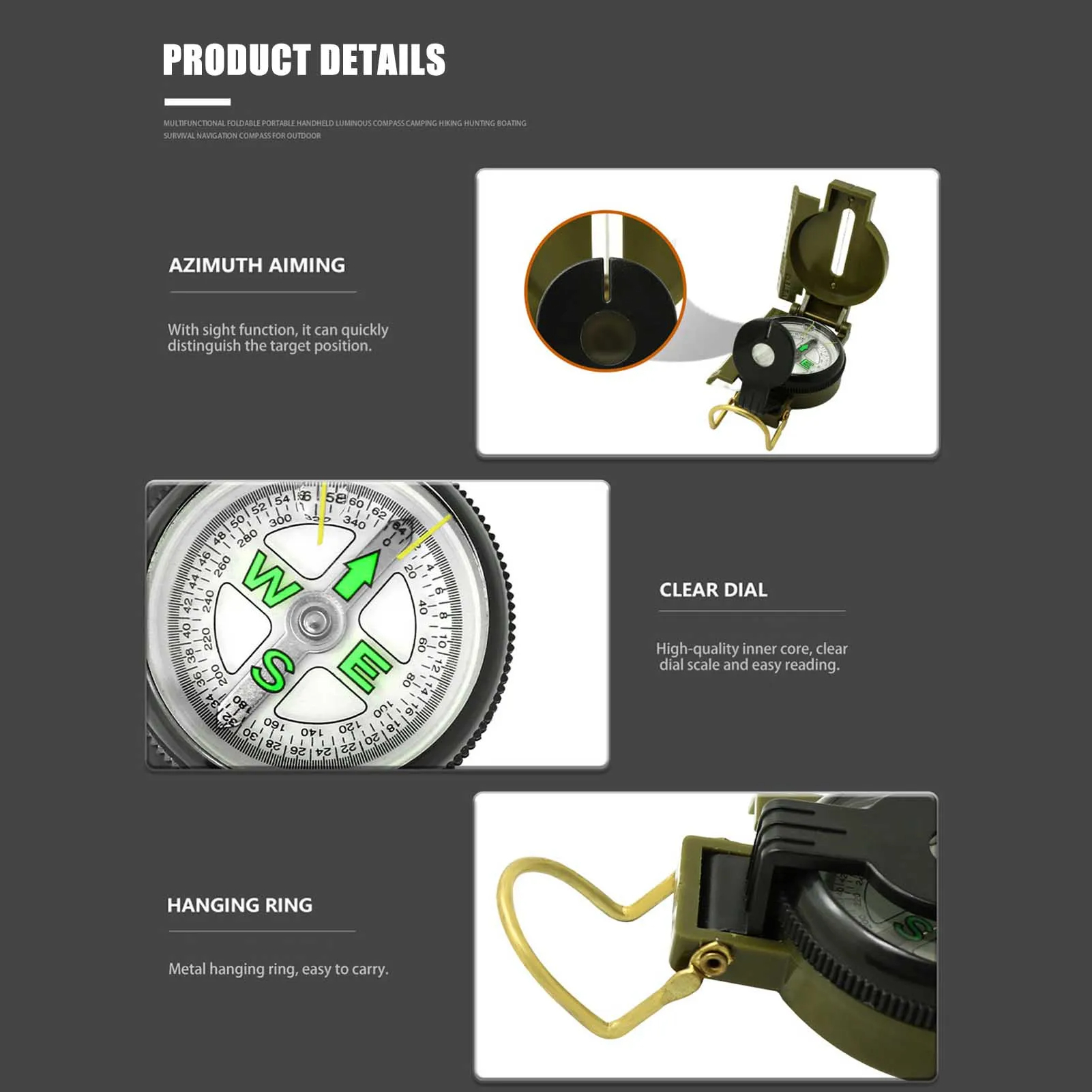 Portable Multi-functional Phos – Compass Lensatic Bewertung und Preis