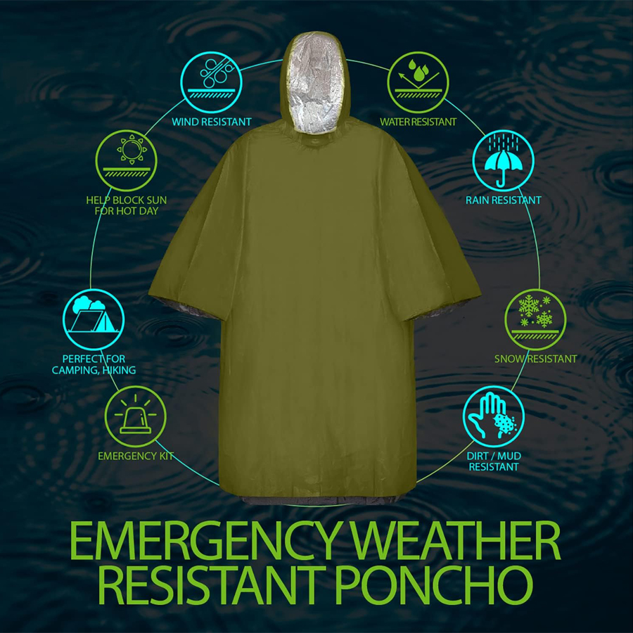 ZHUOHUA 5 Pack Emergency Survi – Emergency Poncho Rain Bewertung und Preis
